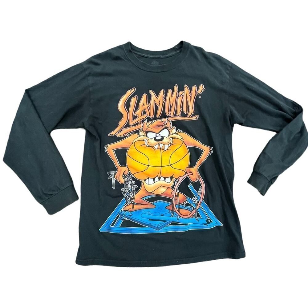 Space Jam Slammin Taz Shirt Med Black Space Jam